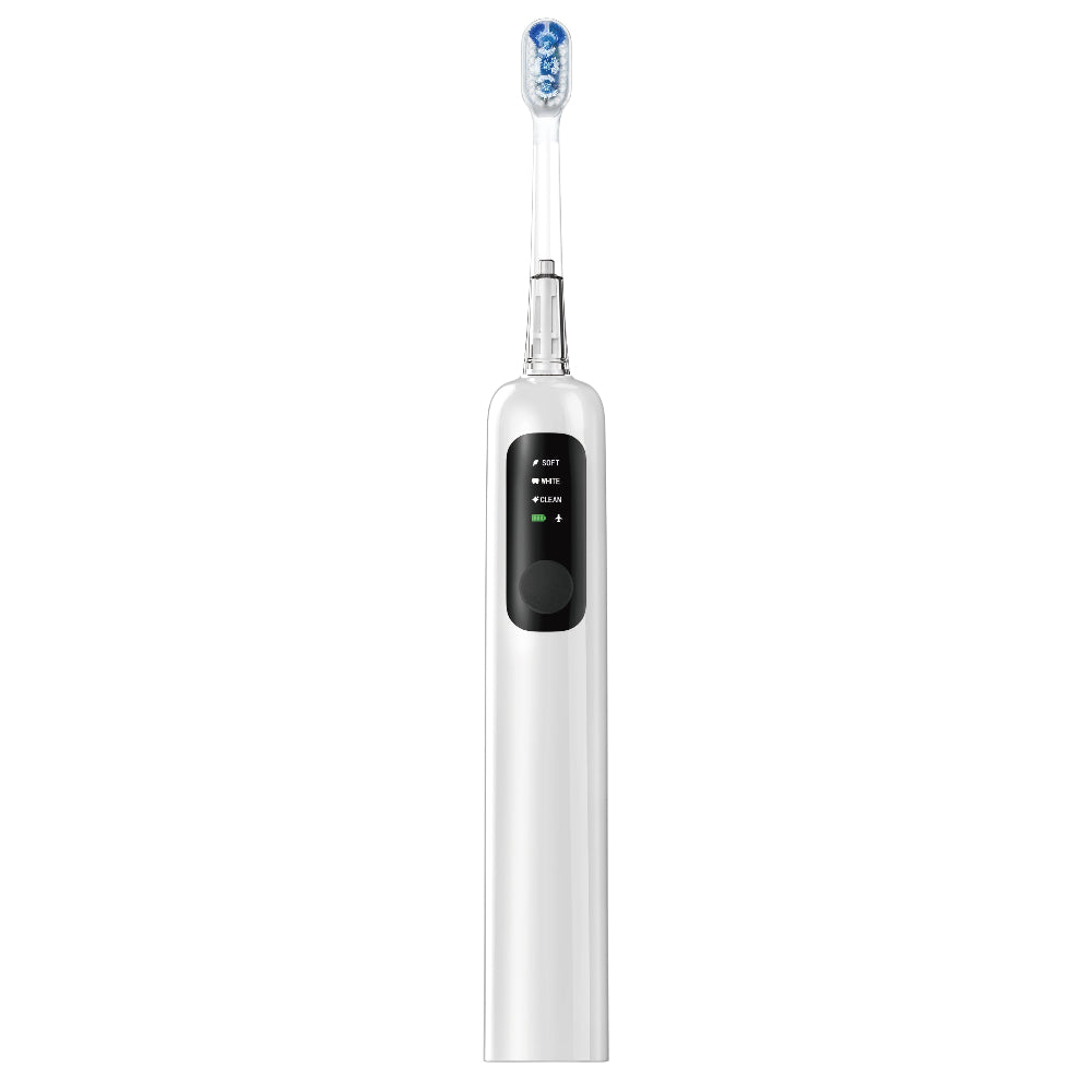 SYNHOPE Model Y01 Oscillating Sonic Electric Toothbrush in White - Sleek Handheld Design with 3 Cleaning Modes (Soft, White, Clean) and High-Frequency Vibration for Superior Oral Hygiene