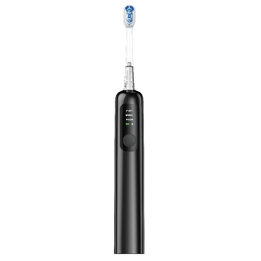 SYNHOPE Black Model Y01 Oscillating Sonic Electric Toothbrush - Sleek Ergonomic Handheld Design with 3 Smart Modes (Soft, White, Clean) and Long Battery Life for Travel