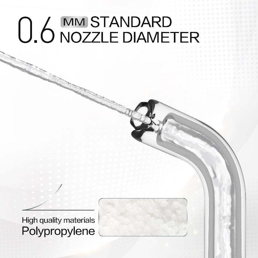 SYNHOPE Portable Water Flosser with 0.6mm nozzle, polypropylene tip, for travel & home oral care