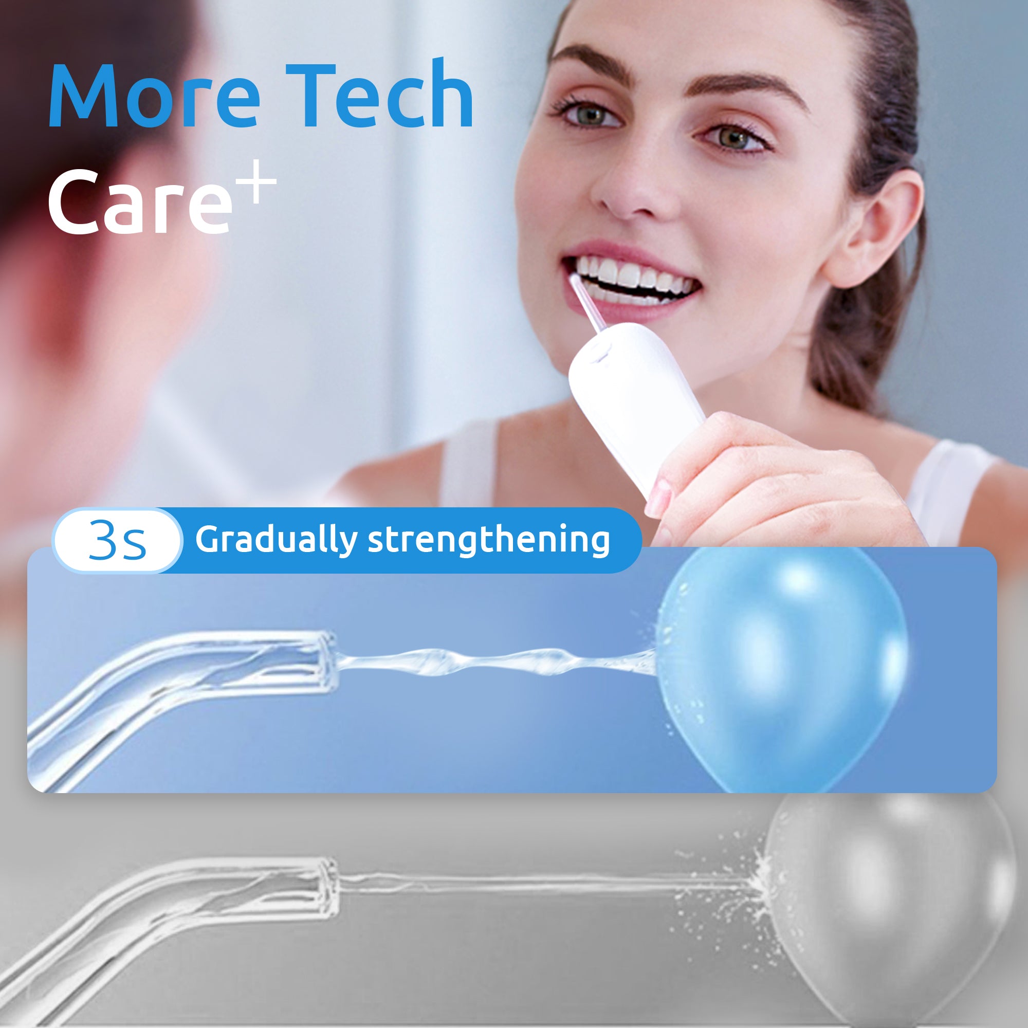 Water Flosser [Dental Cordless Portable] 6 Modes & IPX7 Waterproof Rechargeable Oral Irrigator Water Teeth Cleaner Floss Pick, Home Use WaterFlossers for Braces Bridges/Gum Care