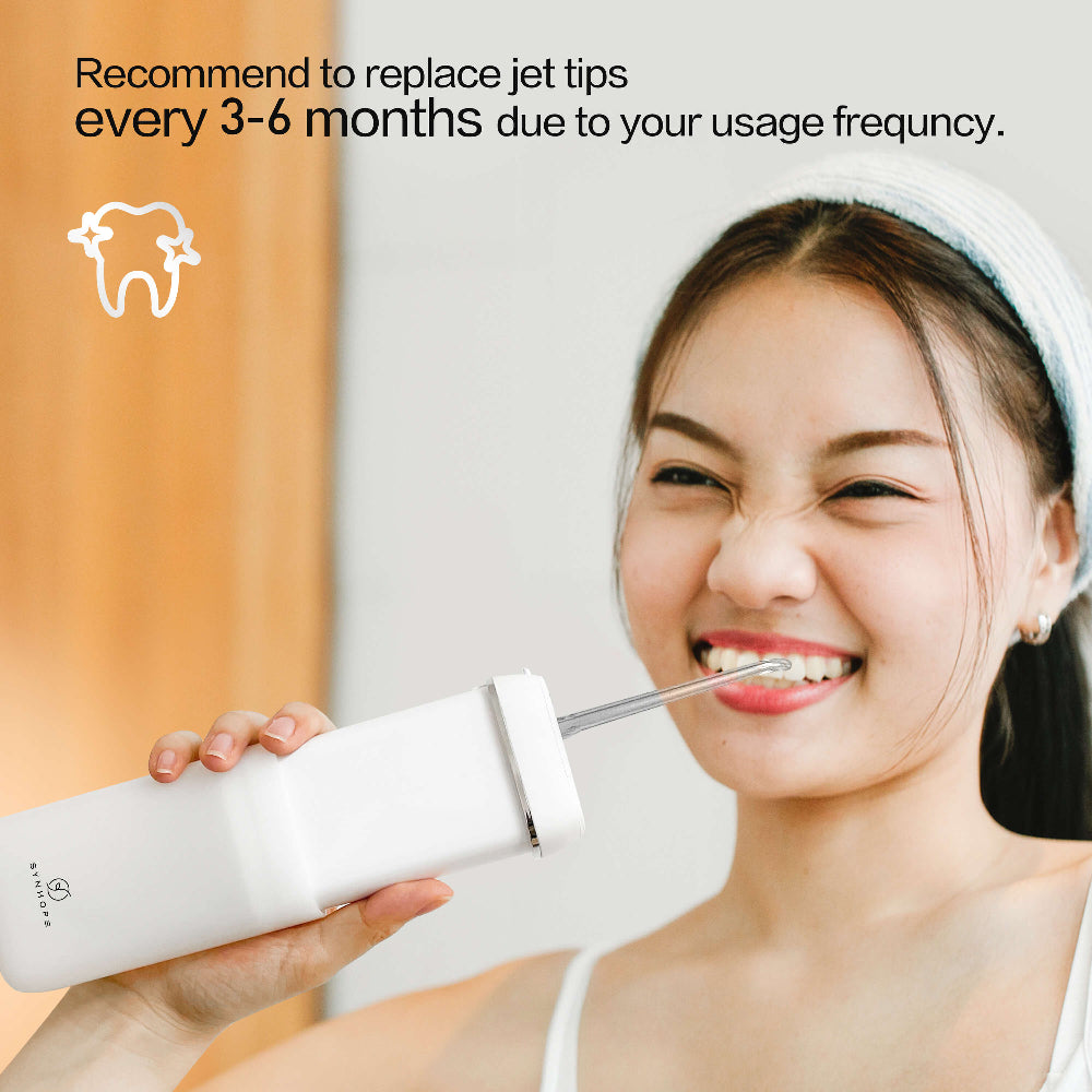 SYNHOPE Portable Water Flosser with pulsation technology for comprehensive oral care at home or travel