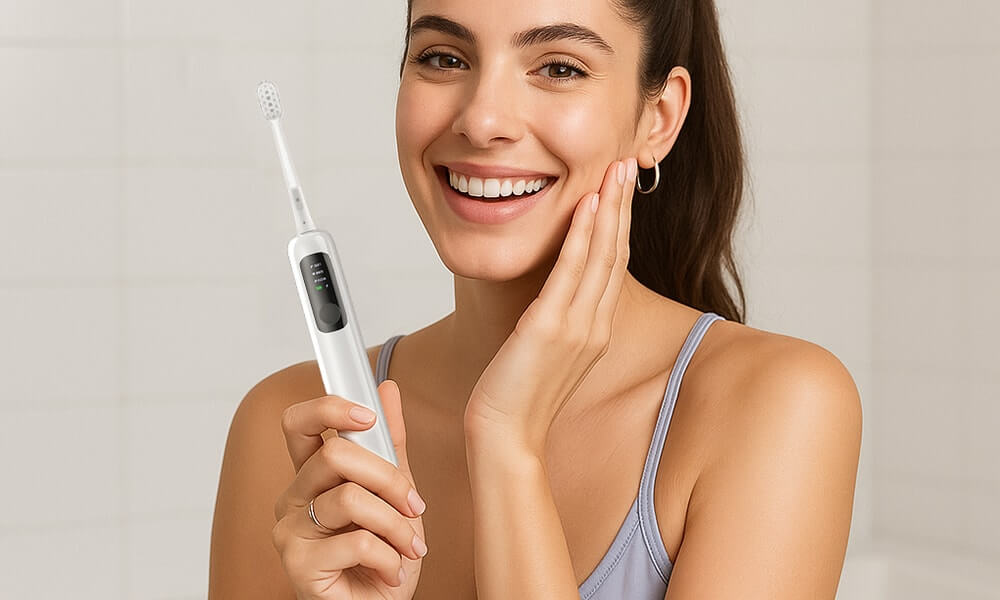 SYNHOPE Sonic Electric Toothbrush with high-frequency vibration for comprehensive oral care at home or travel