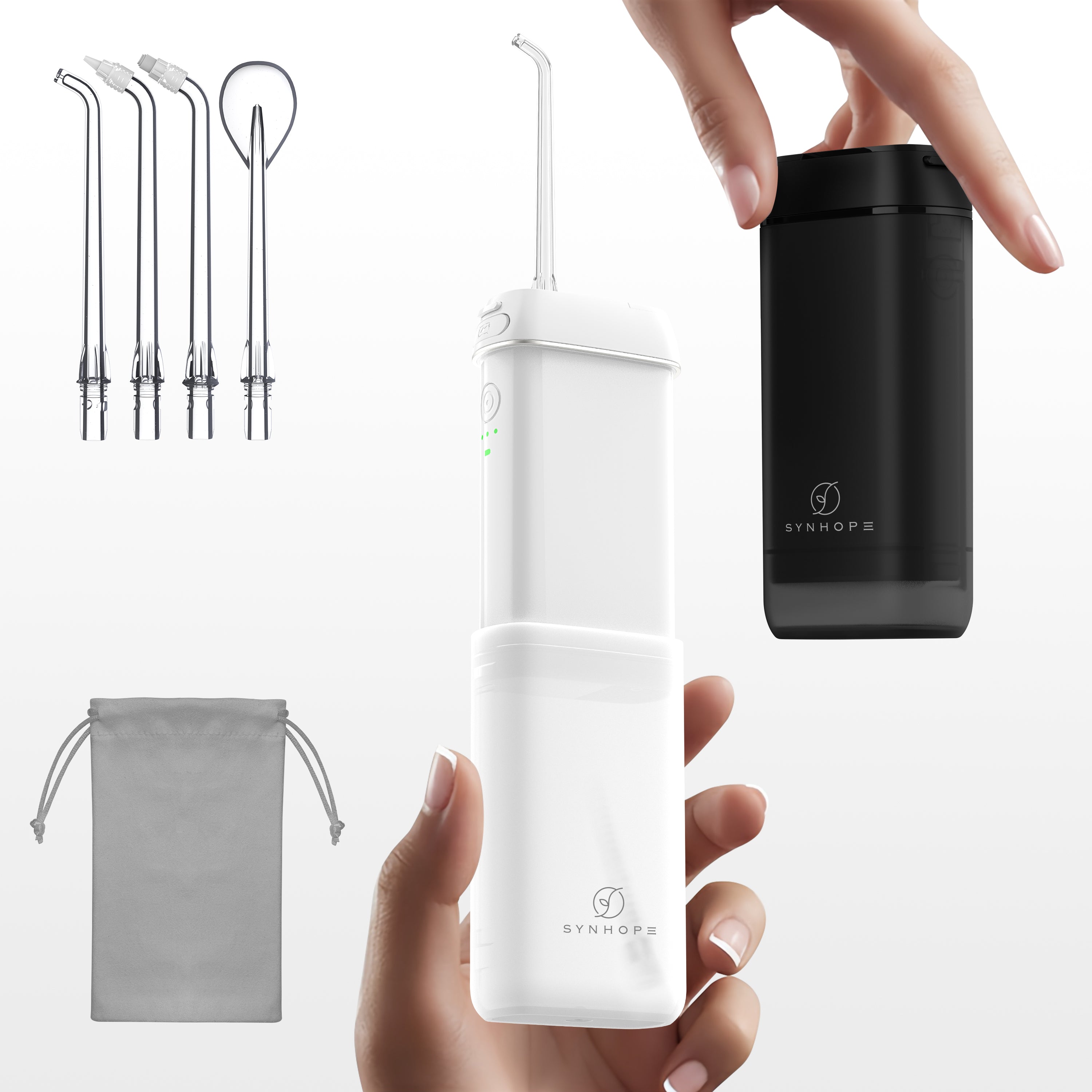 Water Flosser [ Mini Cordless Portable ] Oral Irrigator Water Teeth Cleaner Pick, Telescopic Water Tank, 3 Modes & IPX7 Waterproof, Home & Travel Water Floss for Teeth, Braces Bridges Care